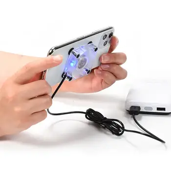 Taşınabilir telefon soğutucu Fan USB cep fanı vantuz alt Turbo Fan soğutucu ile cep telefonu aksesuarları Gamer için radyatör