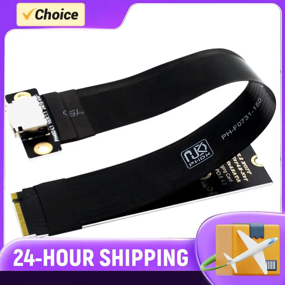 

Кабель-адаптер M.2 NVMe на Oculink (женский разъем) для внешней видеокарты ноутбука, удлинительный кабель для стабильной передачи данных в игровых ПК