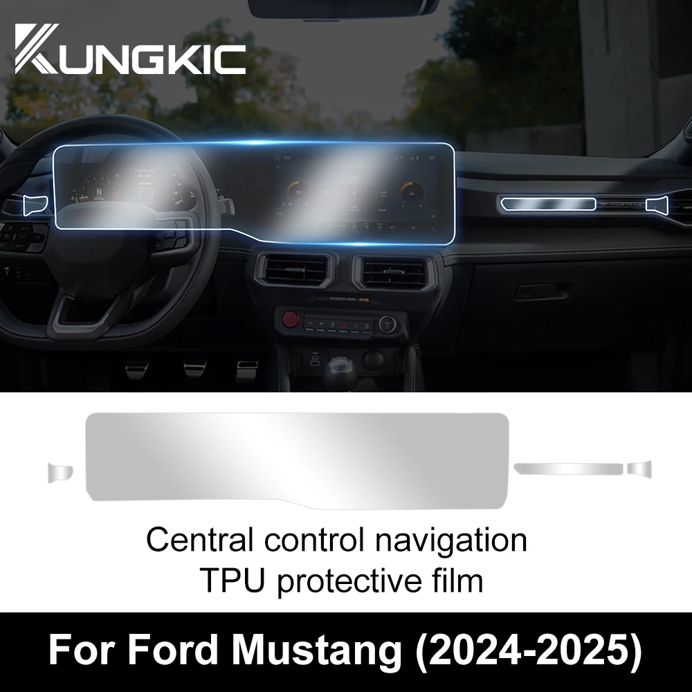 

TPU for Ford Mustang 2024 2025 Central Control Navigation Screen Protection Film Interior Sticker Anti-scratch Accessories Decor