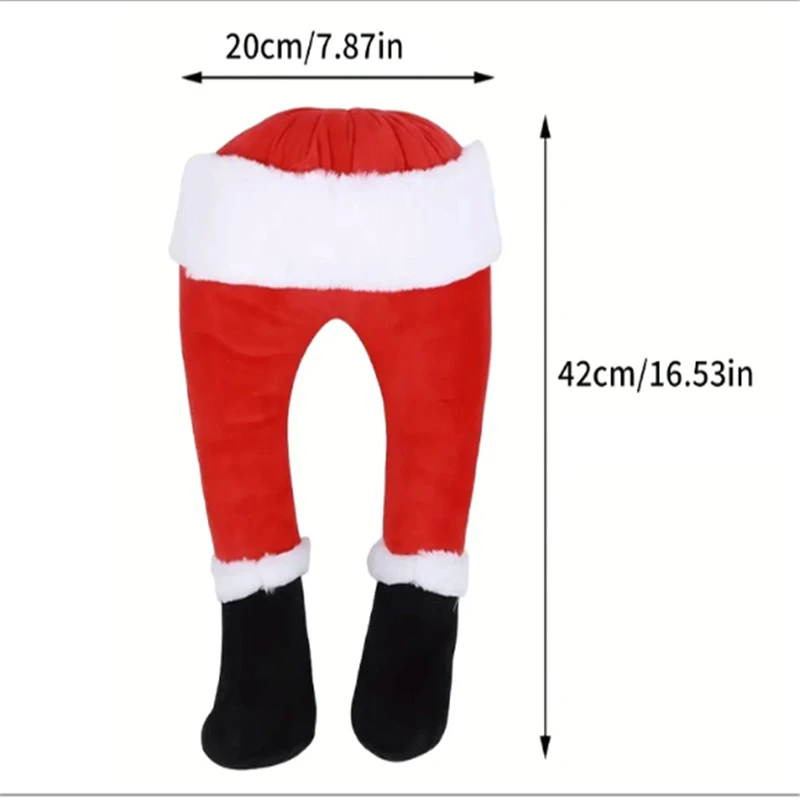 New Creative Cloth Santa Claus Leg Doll Charm Connectors for DIY Ornament Xmas Tree Decoration Jewelry Accessories