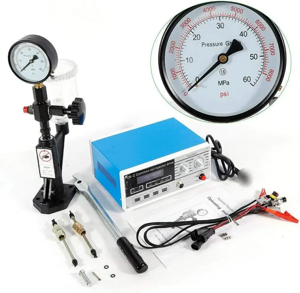 600 Bar Common Rail Injector Tester Kit, 8000 PSI Fuel Injector Testing Equipment