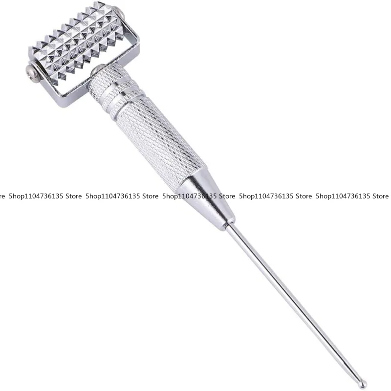 Multifunctional Acupoint Detector, Facial Auricular Probe, Rolling Massage Roller, Pure Copper Massage Needle Roller