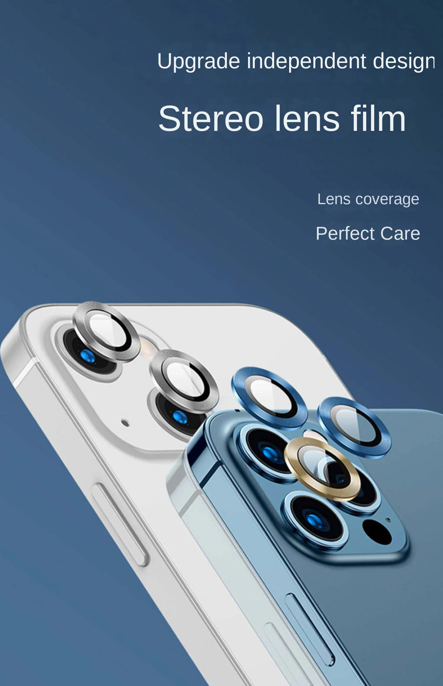 Kameraobjektiv-Schutzglas für iPhone 14 13 12 11 Pro Max Objektiv Metallringschutz auf iPhone 12 13 Mini 14Plus 14Pro Max Film – Detail 5