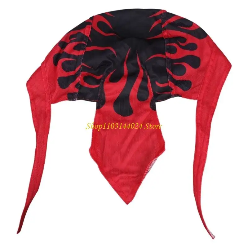 N5KE Cool Pirate Hat for Women Men Fashion Turban Cap Adjustable Jacquard Slouchy Hat