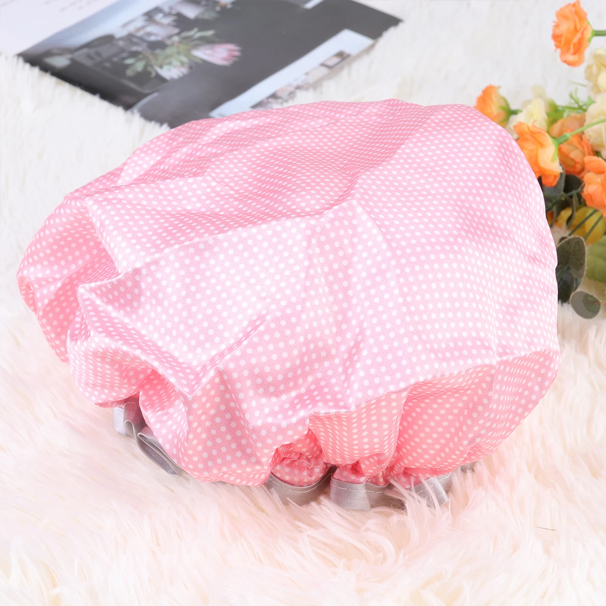 

2Pcs Waterproof Bathing Caps Shower Hair Protective EVA Double Layer Bathroom Accessories Salon Use Hair Conditioning Insulation