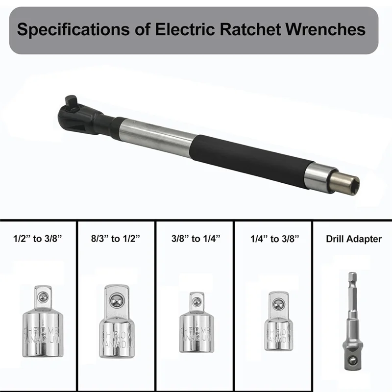 

ABZC-Cordless Electric Ratchet Wrench Automatic Extension Wrench Impact Wrench Extender Chain Drive Wrench Extender