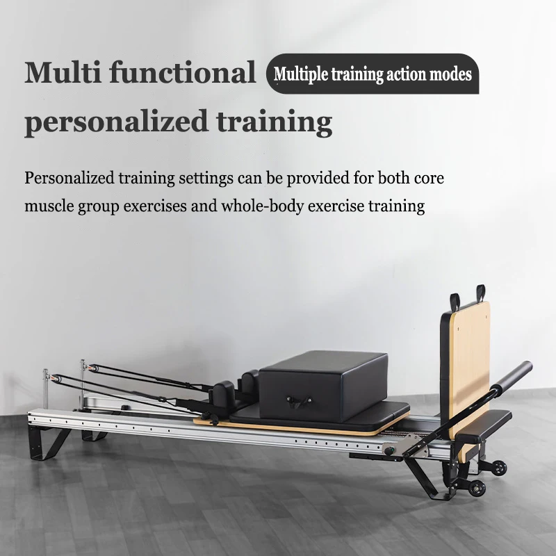 【Hot】ized Yoga Studio Shaping Fitness Equipment, Sliding Flat Bed, Aluminum Alloy Full Track Pilates Core Bed