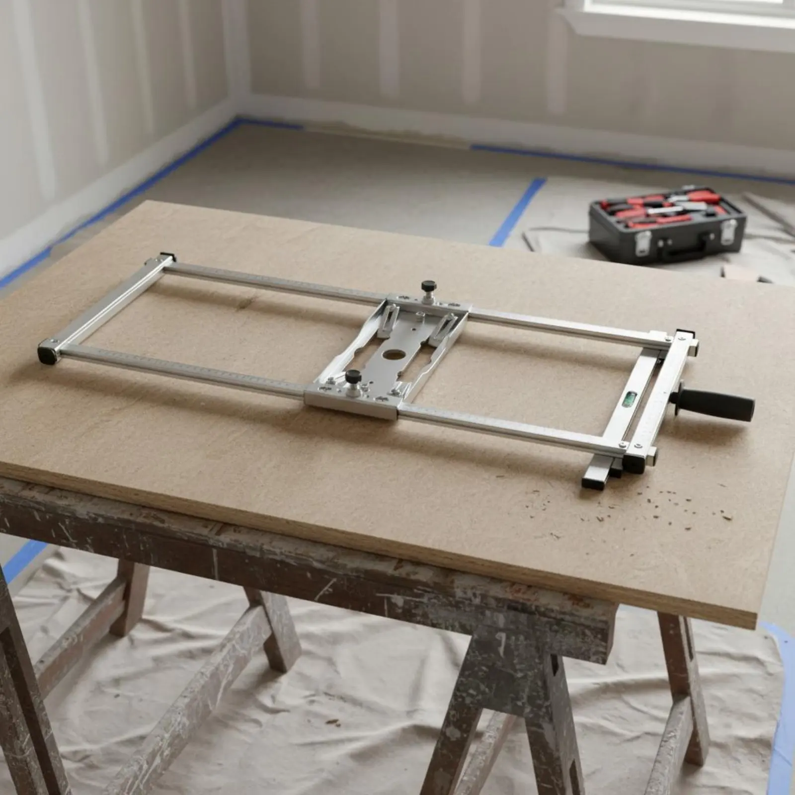 Wood Panel Cutting Jig Etched Scale Circular Saw Guide Rail Circular Saw Track System Stainless Metal Power Tool Accessory