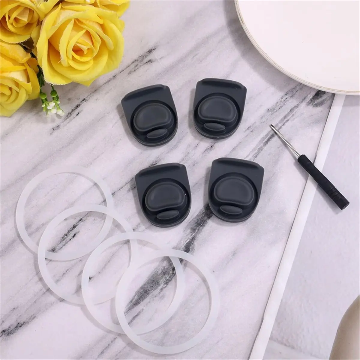 2026 Trend 4pcs for Replacement Stoppers and Seal Rings Silicone for 16/19/24/32/40oz Bottles