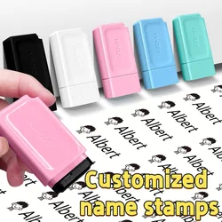 Customized children's name stamp,personalized signature ink pad seal stamp,waterproof and non-fading printed on clothes and bags