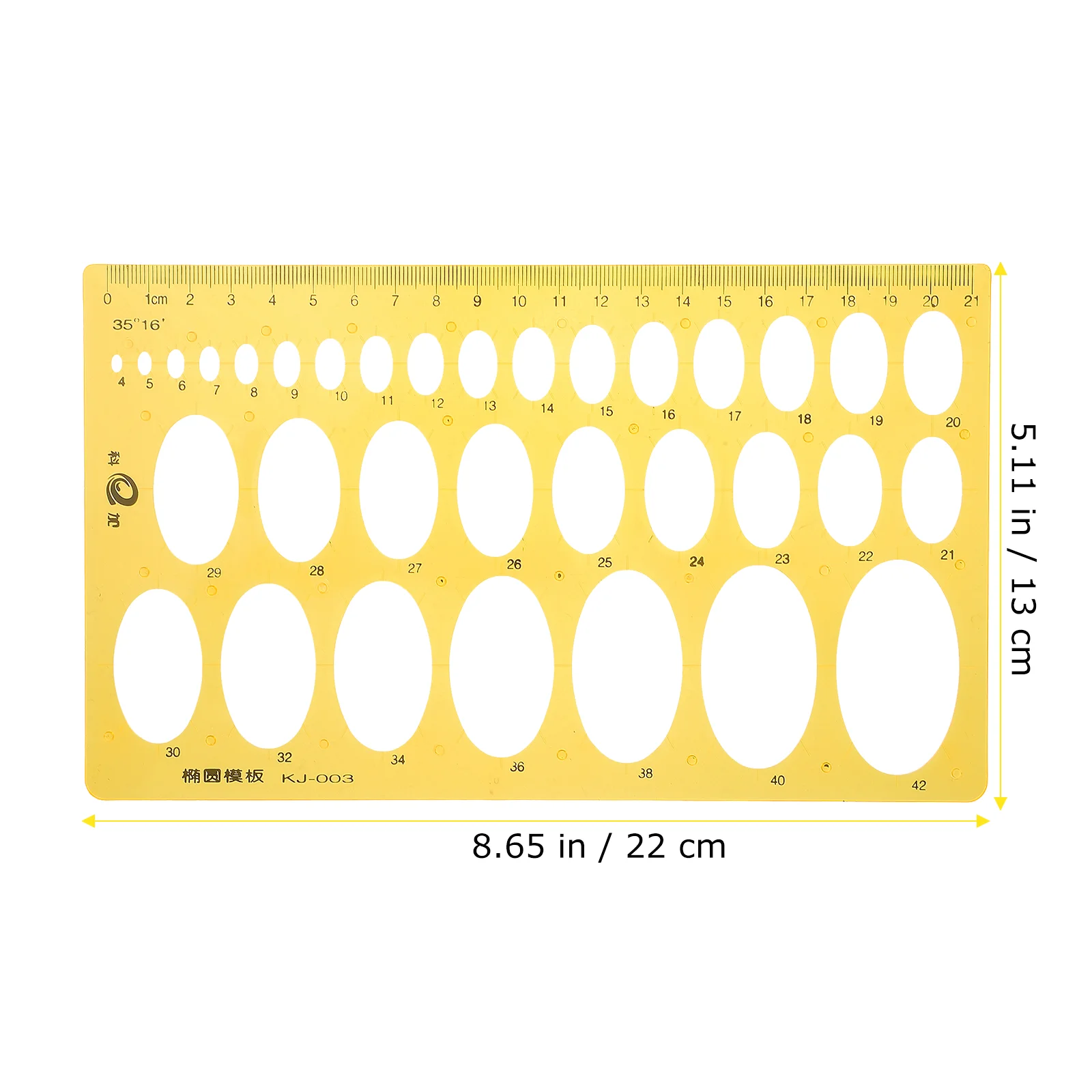 Ellipse Draft Rulers Plastic Drawings Templates Measuring Geometric Rulers for School Office (Orange)