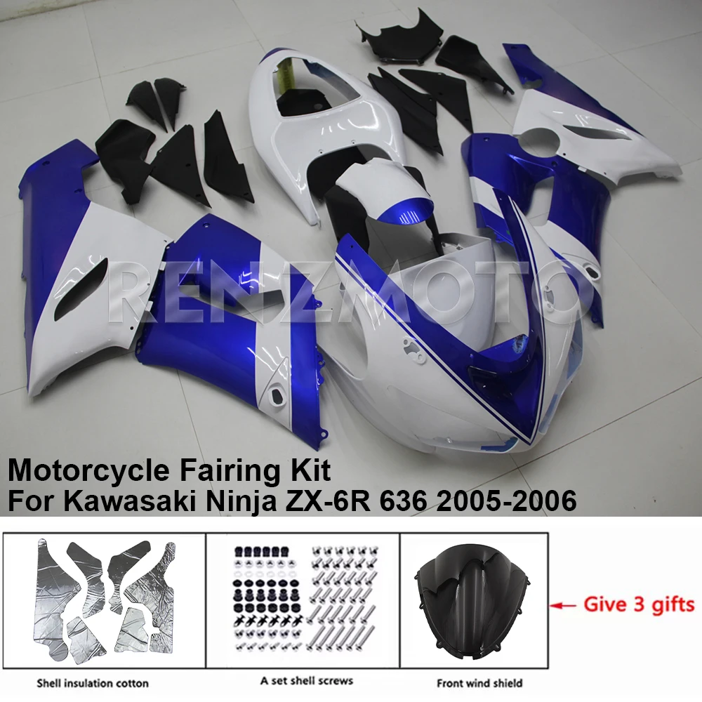 

K0605-108a Motorcycle Fairing Set Body Kit Plastic For Kawasaki Ninja ZX-6R 636 2005-2006 Accessories ABS Injection Bodywork