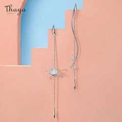 Thaya 100% Real S925 Sterling Silver Women Earring Ear Drop Dangle Crystal Earring Charms For Women Fashion Gift Fine Jewelry
