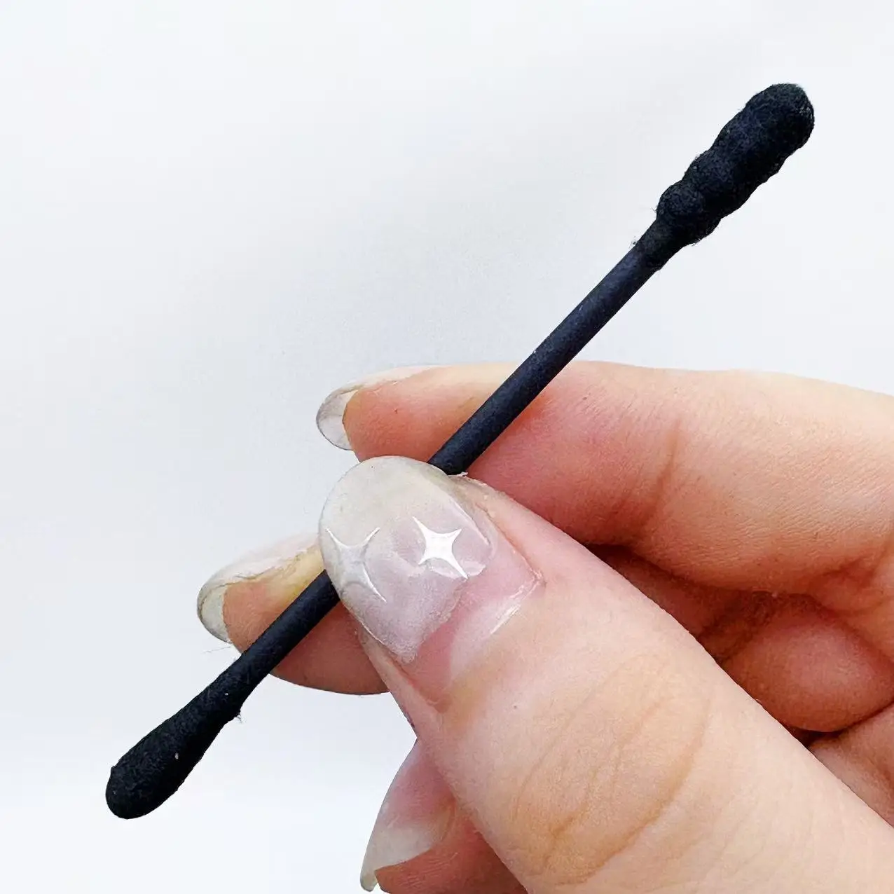 400 uds/600 Uds. Hisopos de algodón negros de doble punta con temática de graduación, elemento de temporada de graduación redondo en espiral creativo, palos de hisopo de algodón