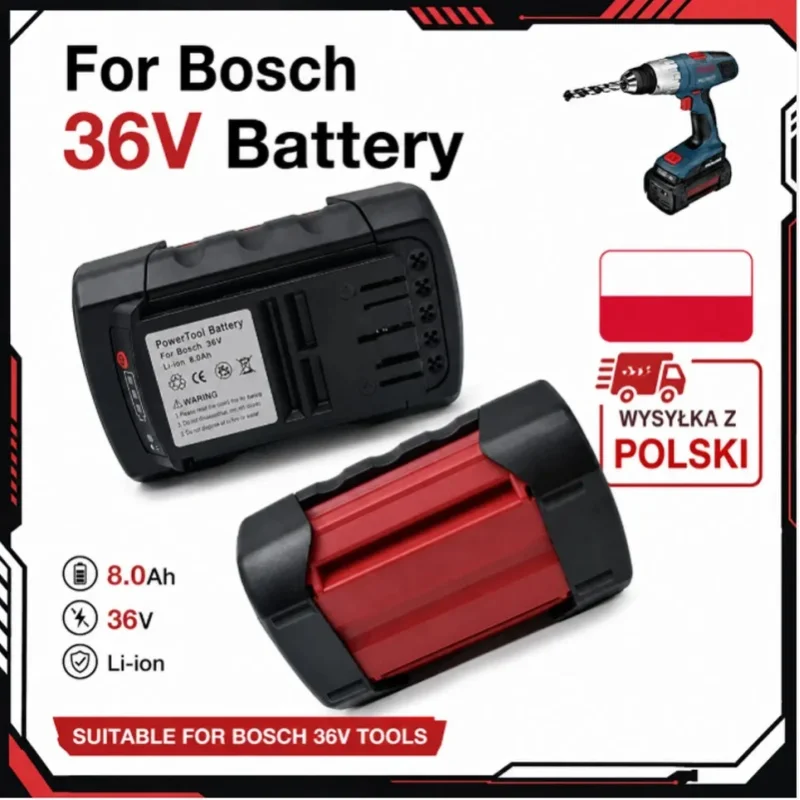 Für BOSCH 36V 8.0Ah Li-Ionen-Akku, kompatibel mit BAT4030 BAT4040 BAT4050 BTA4060