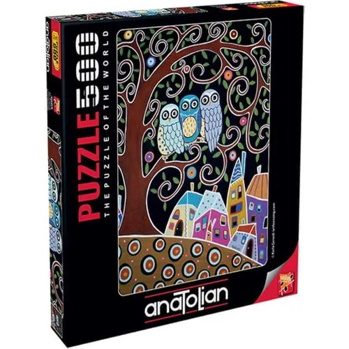 Anatolico Puzzle a tre gufo da 500 pezzi-karte bradley