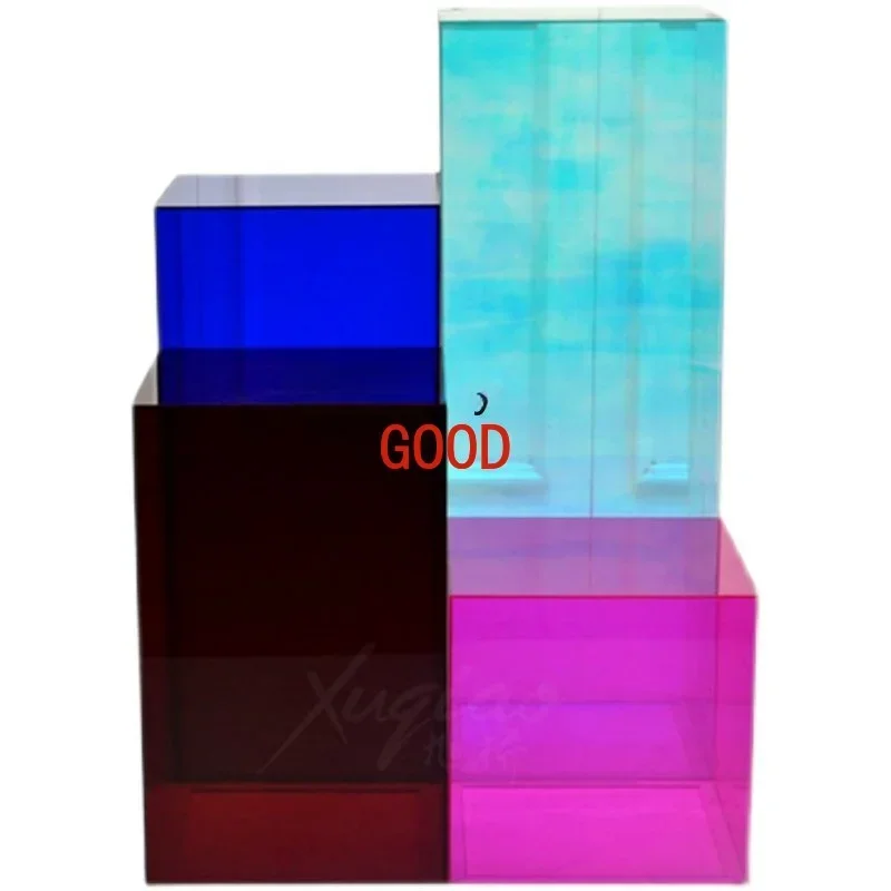 Customized Acrylic Clothing Store Model Booth Creative Unisex Wear Holder Props Display Stand Window Small Square Table