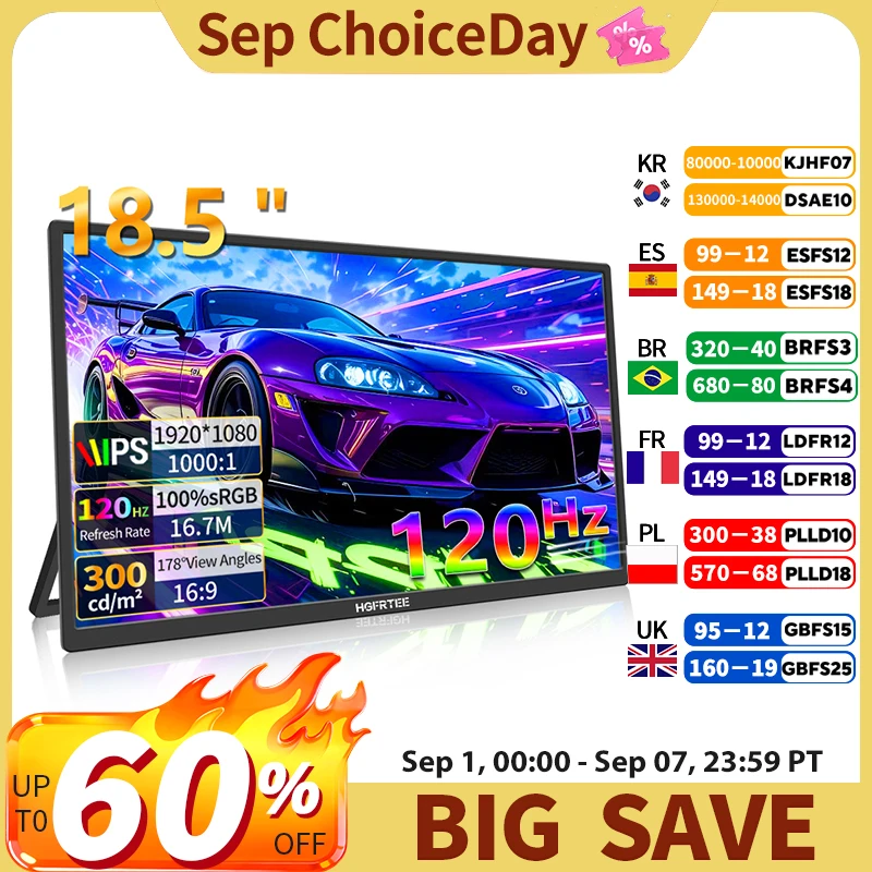 Gaming Console Under 1000 - HGFRTEE Taşınabilir Monitör 18.5 inç 120Hz