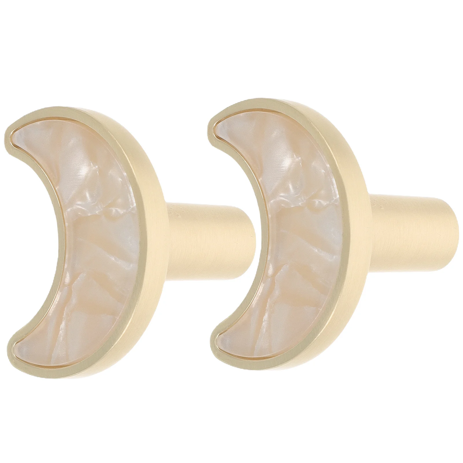 

1Pair Moon Shaped Zinc Alloy Cabinet Handles Modern Single Hole Drawer Pulls Wardrobe Kitchen Hardware Dresser Handles