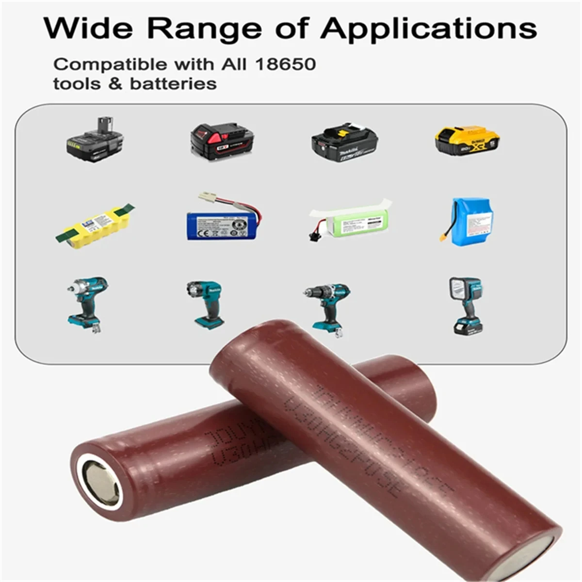 العلامة التجارية الجديدة الأصلية Hg2 3000mAh 3.7V التفريغ 20A 18650 بطارية ليثيوم مخصصة للأدوات الكهربائية #6