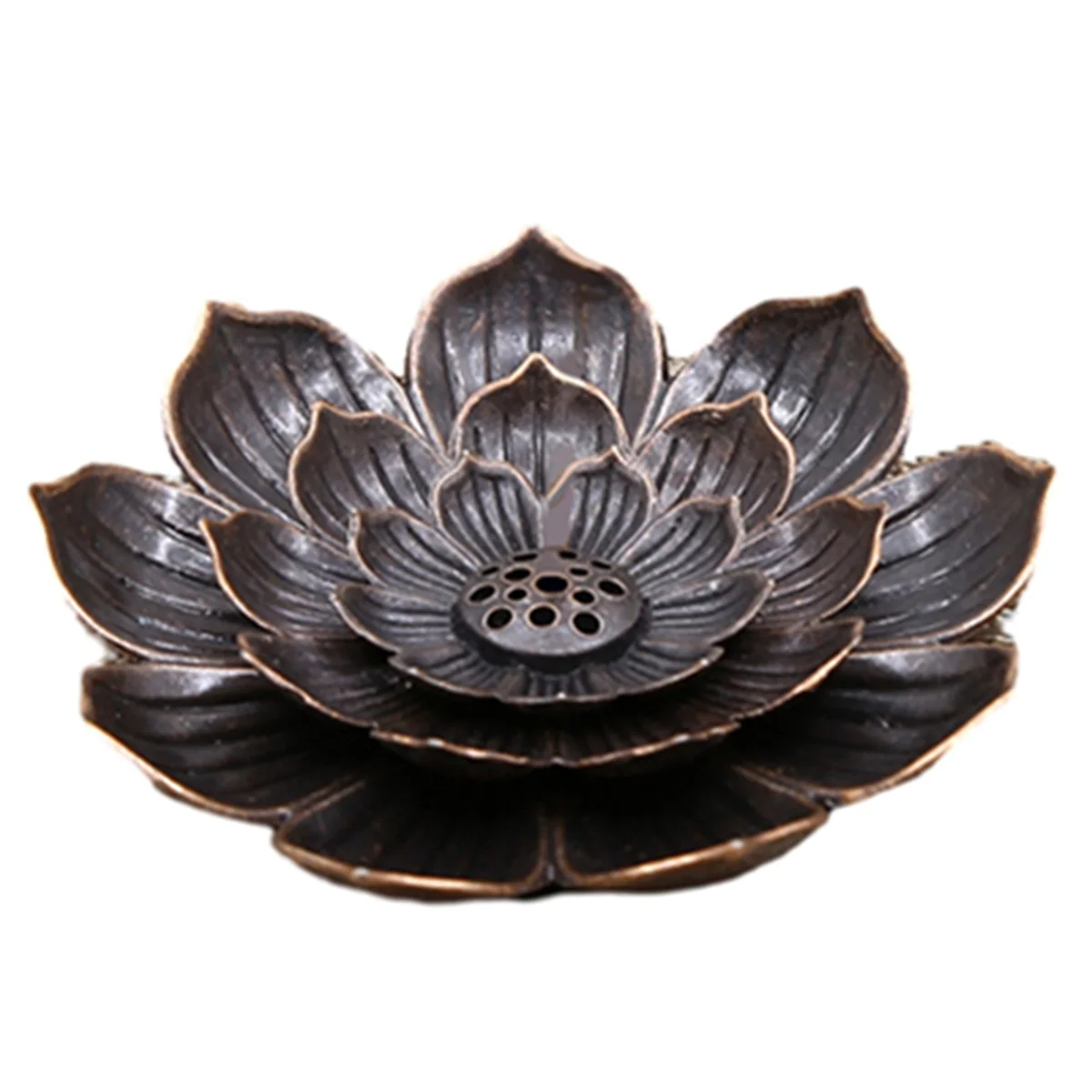 1 PCS Incense Burner, Incense Holder for Sticks, Lotus Incense Stick Holder with Detachable Ash Catcher