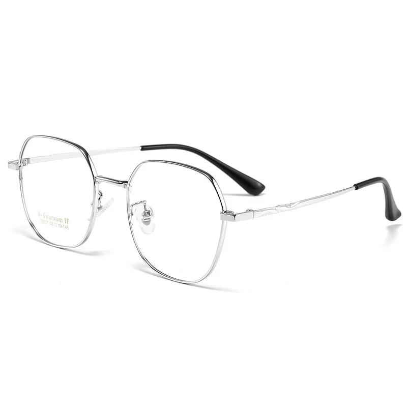 Myopia Glasses Ultra-light Degaussing Alloy Polygonal Optical Prescription Glasses Oculos Masculino De Grau Blue Light Glasses
