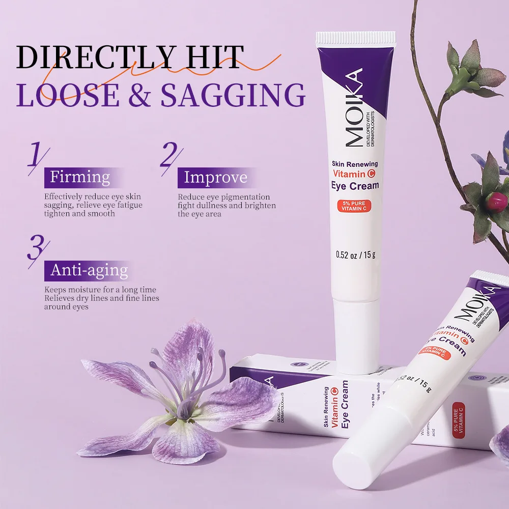 Vitamin C Eye Cream Anti-Wrinkle Anti-Age Remove Dark Circles Eye Skin Care Against Puffiness And Bags Hydrate Eye Care Cream