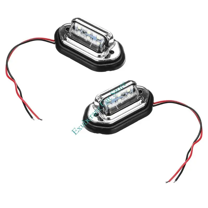 License Plate Lamp with Six LED Layout, ABS Housing and Listed 12V/24V Specification for Vehicle Lighting Care