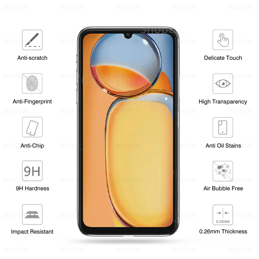 3 шт. полное покрытие 9H Защита экрана для Xiaomi redmi 13c 4G redmi13c xiomi xioami redmy 13c 13 c c13 потертое стекло 6,74 дюйма