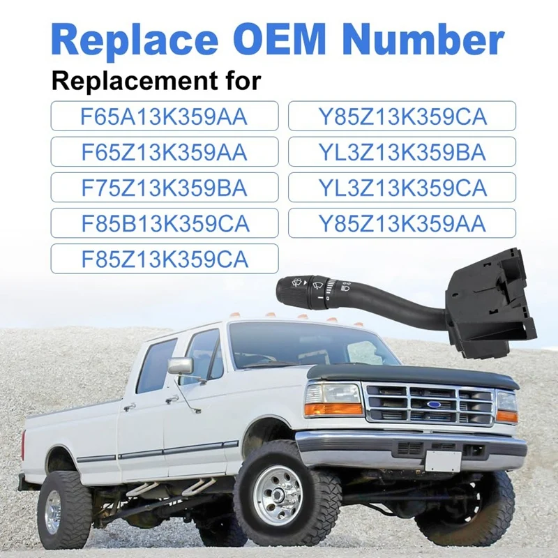 Mega SaleTurn Signal Switch F65Z13K359AA F75Z13K359BA for Ford F150 F250 F350 Wiper Washer Multi-Function Combination Switch