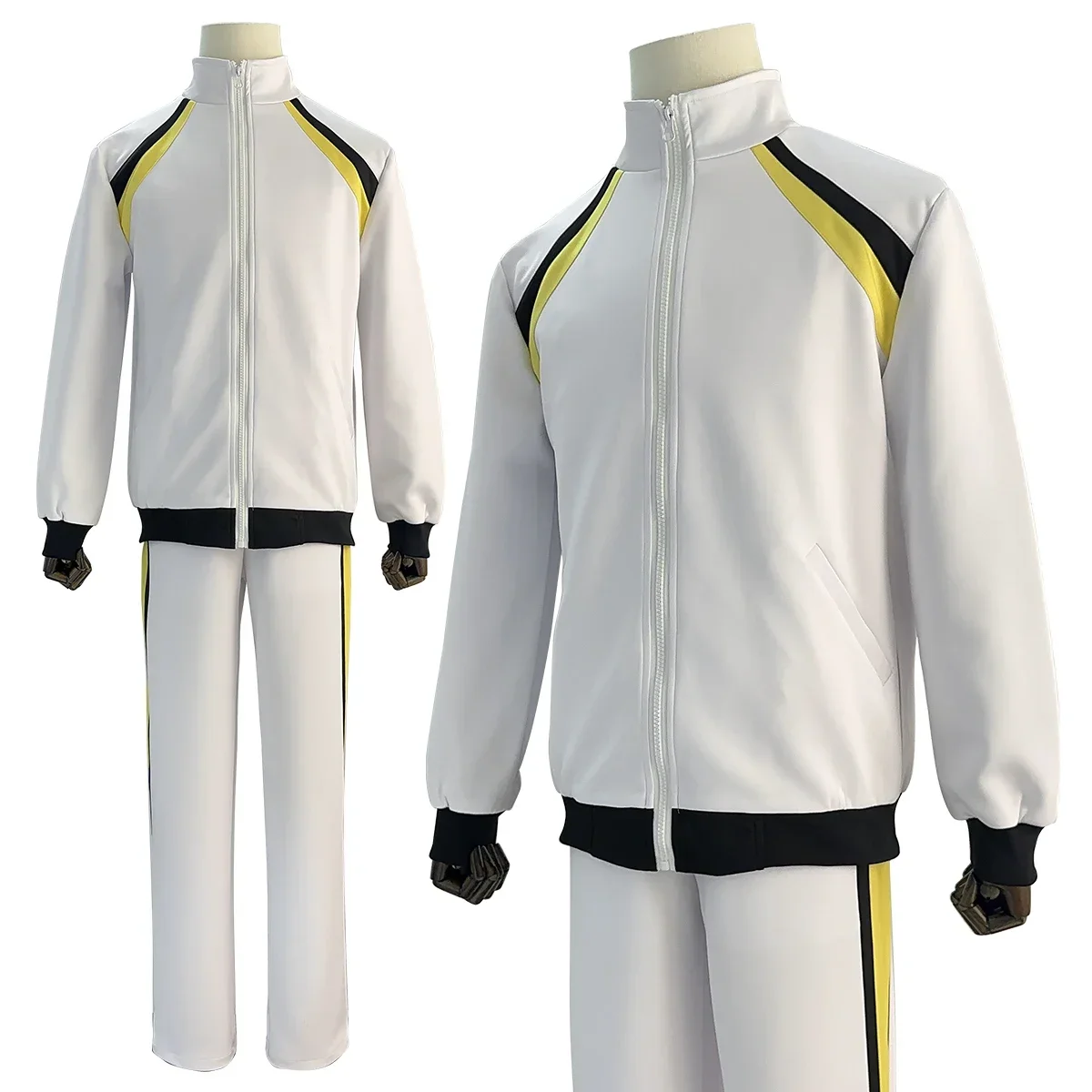 

Anime Kotaro Bokuto Akaashi Keiji Cosplay Costume Fukurodani High School Uniform Embroidery Full-Zip Tracksuit