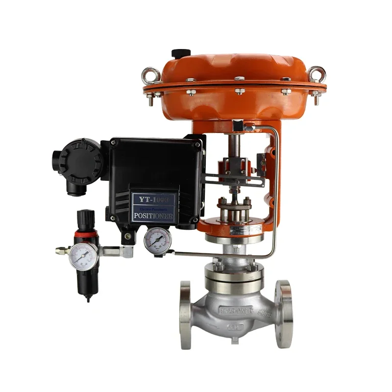 Customized in China Pneumatic operated control valve with digital positioner Available pressurePN16.PN25.PN40