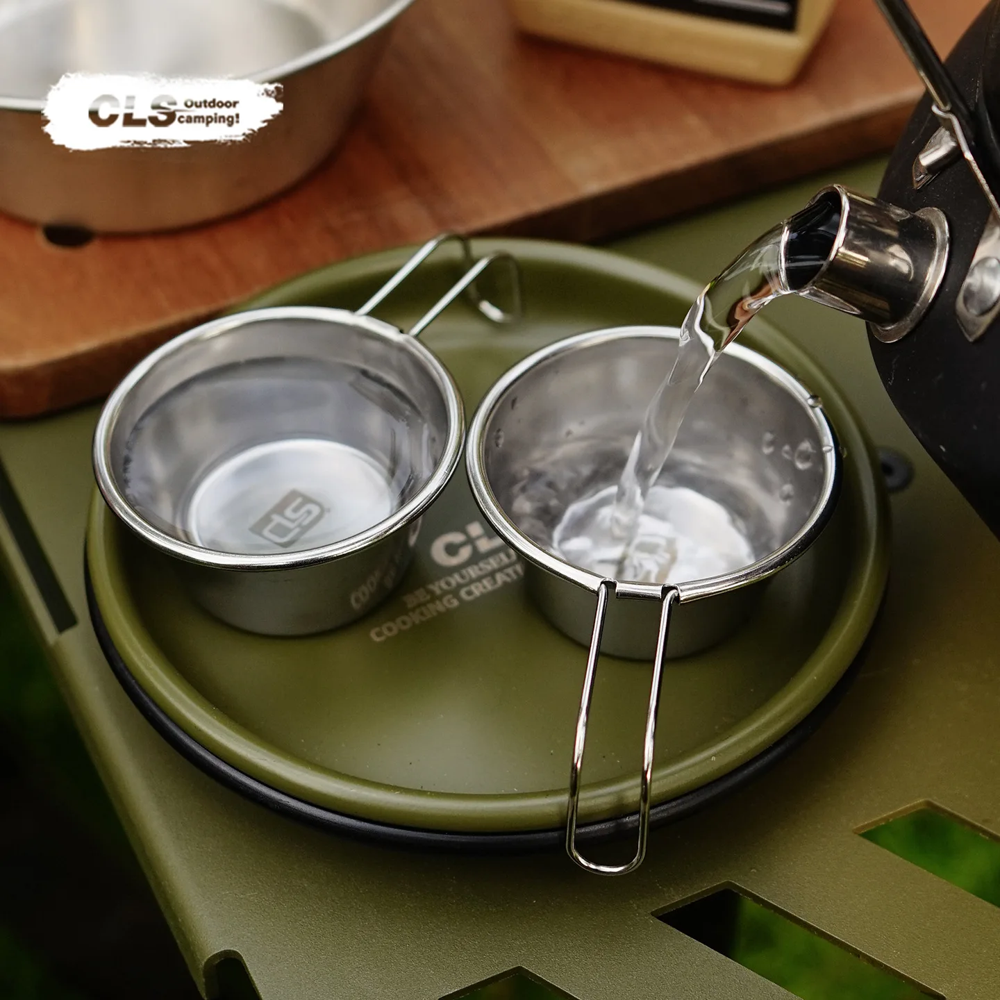 

CLS Outdoor Small Wine Glass 6PCS Set 50ml 304 Stainless Steel Mountaineering Water Cup Small Teacup Camping Portable Wine Glass