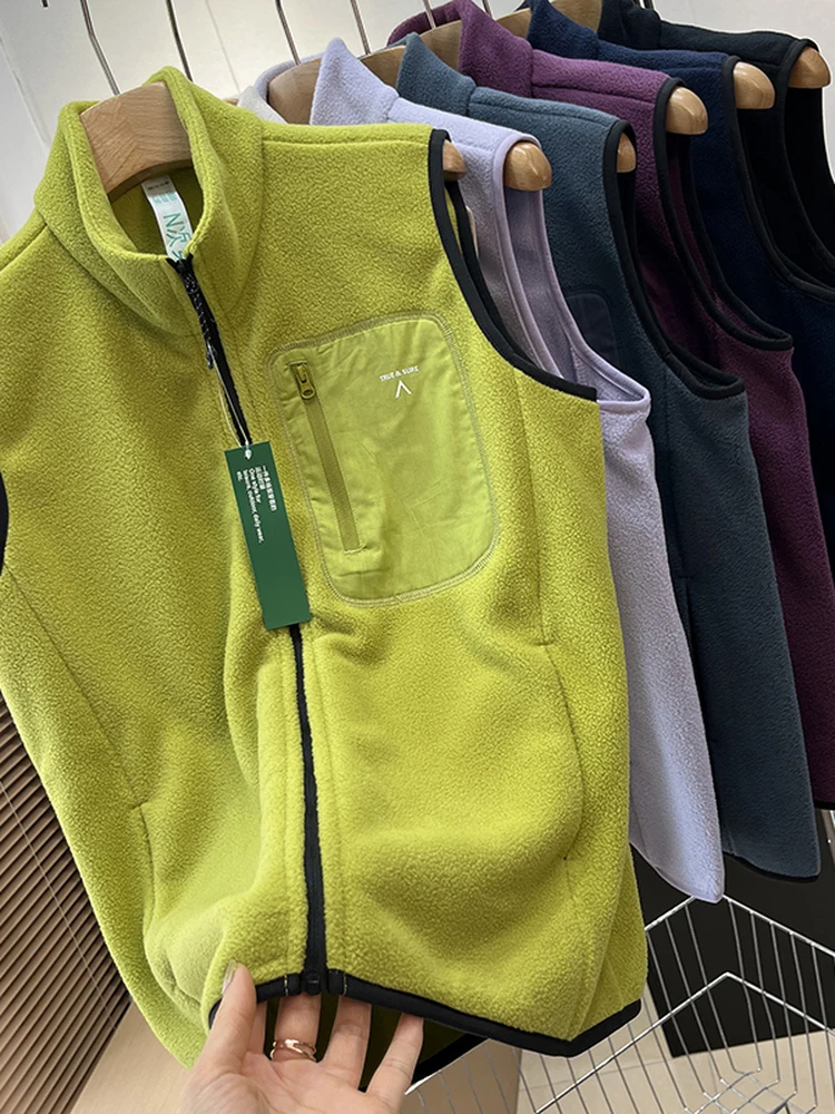 

Faionable Urban Lightweight Stand Collar Fce Vest for Men And Women Warm Layering Gaet Autumn Winter Sports Vest