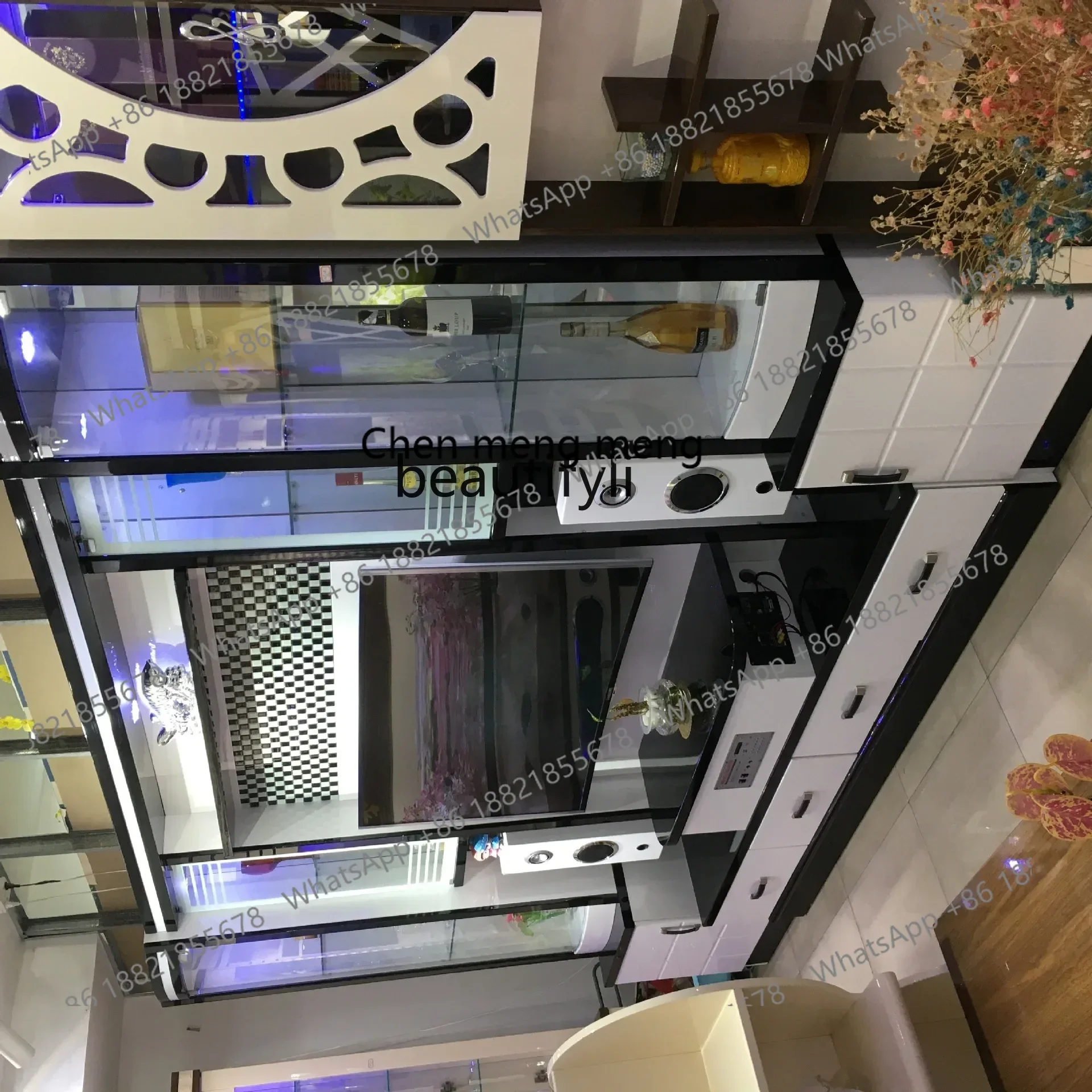 D178  Multifunctional panel integrated TV cabinet combination modern simple wall cabinet, living room TV cabinet