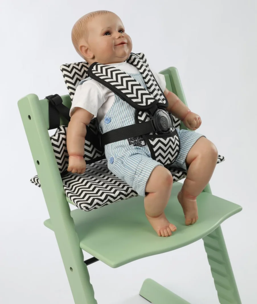Picture 7: BABY WOODEN HIGHCHIAR HARNAIS DE CHAISE EN BOIS POUR BÉBÉ UNIVERSAL TRIPP TRAPP HARNESS BLACK