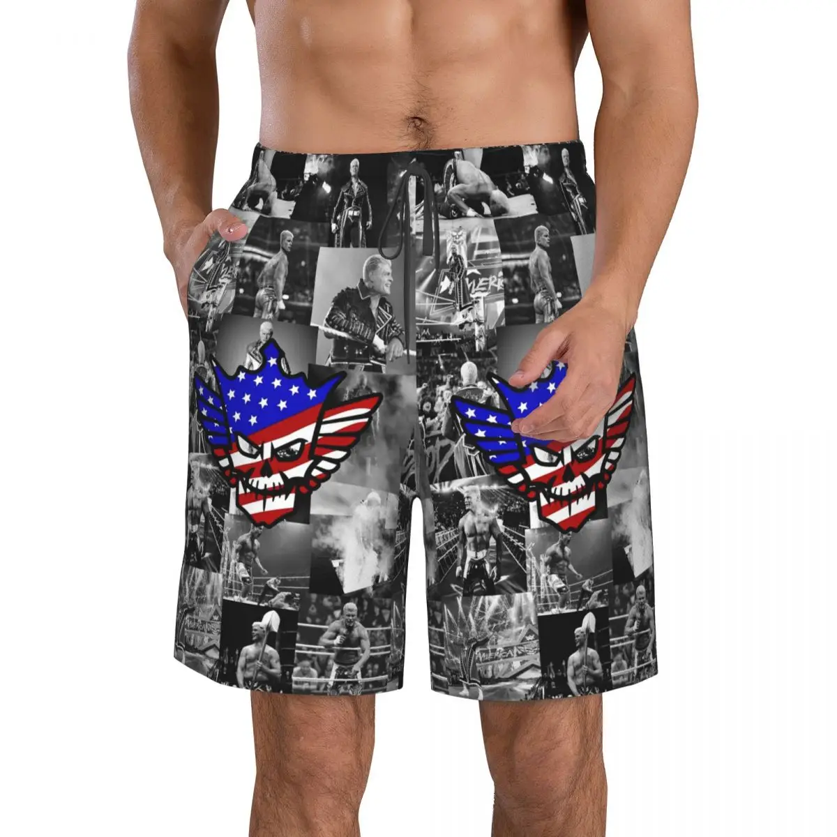 

In The Ring Cody Rhodes American Nightmare Trunks Beach Board Shorts Casual Quick Dry Swimming Summer Men Pants