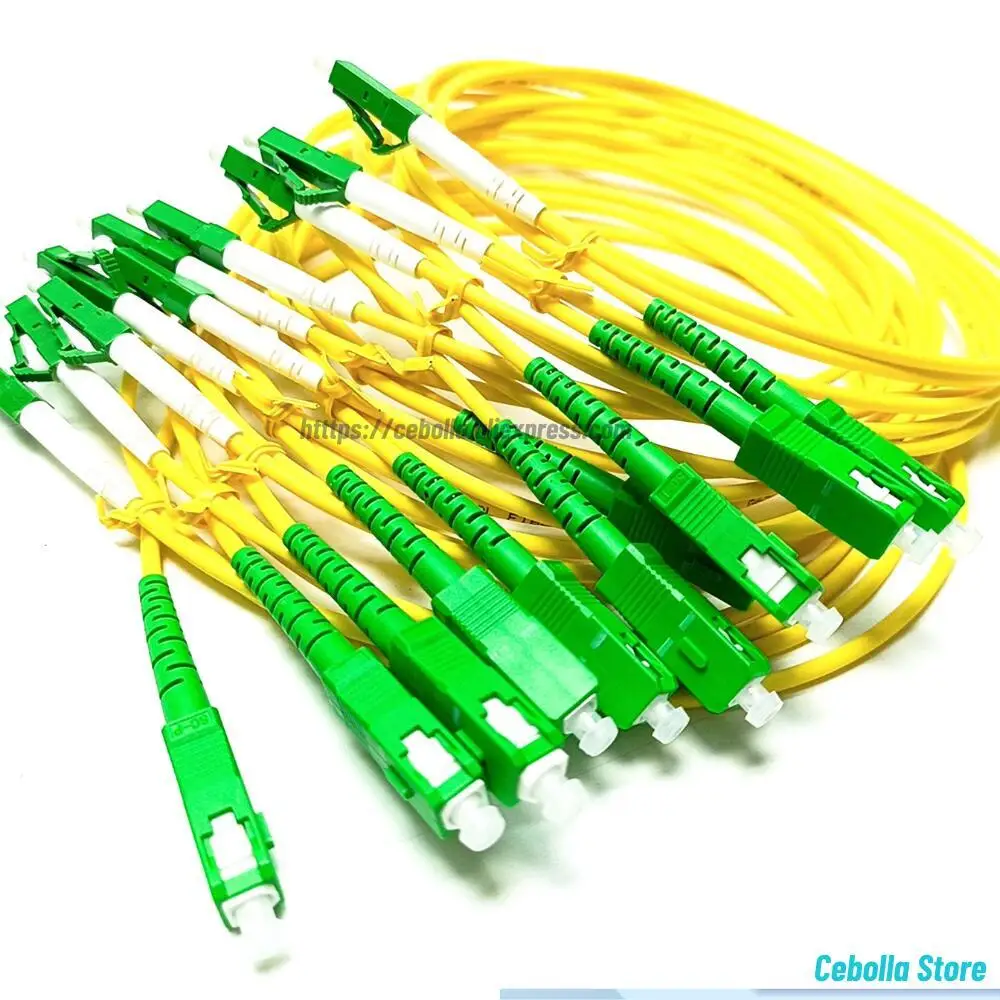 50PCS/Lot Simplex LC/APC-SC/APC Single-Mode 2.0/3.0mm Optical Fiber Patch Cord 1M/2M/3M/5M Jacket FTTH Jumper Cable