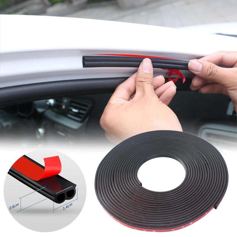 

5/10/25 Meters B Type Universal DIY Car Door Seal Strips Sticker Trunk Soundproofing Waterproof Sealing Sticker Auto Accessories