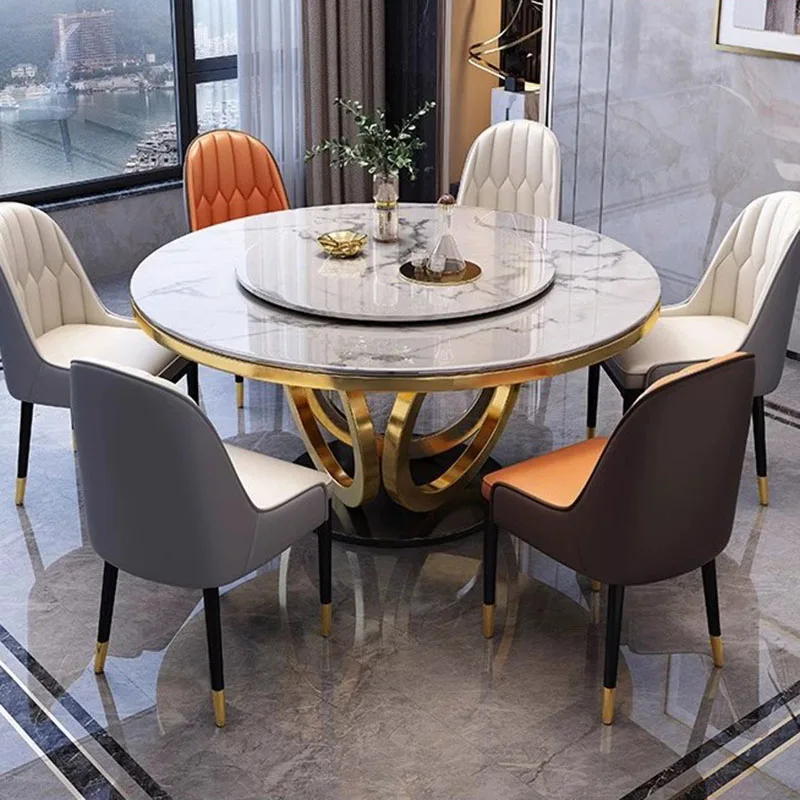 Desk Kitchen Dining Tables Coffee Conference Cocktail Marble Round Dining Table Salon Console Table A Manger Balcony Furniture