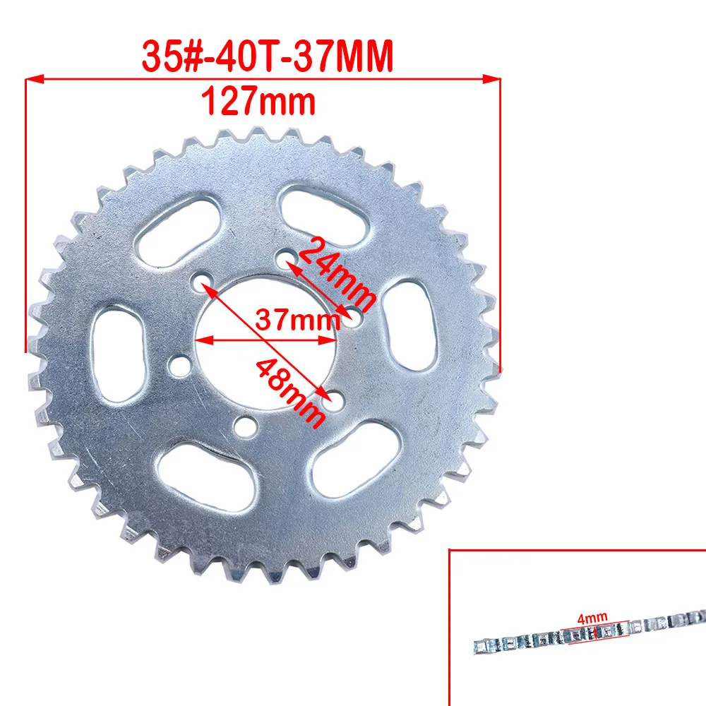 チェーンとラゲッジ用のロックリアスプロケット,自転車アクセサリー,ゴーカート,トラベルトタイプ,40t 65t 70t 75t #35