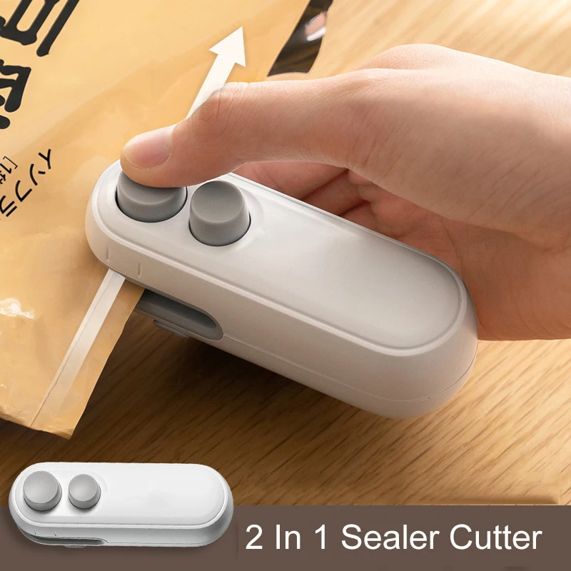 Portable 2-in-1 Mini Bag Sealer and Cutter
