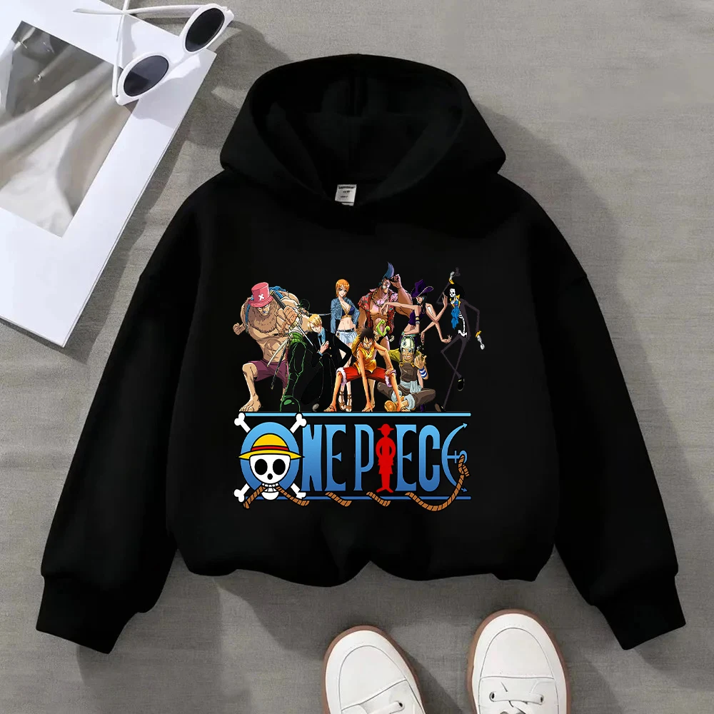

One Piece Anime Luffy Gear 5 Kids Hoodie, Cartoon Printed Children's Sweatshirt, Casual Long Sleeve Pullover for Boys Girls Soft