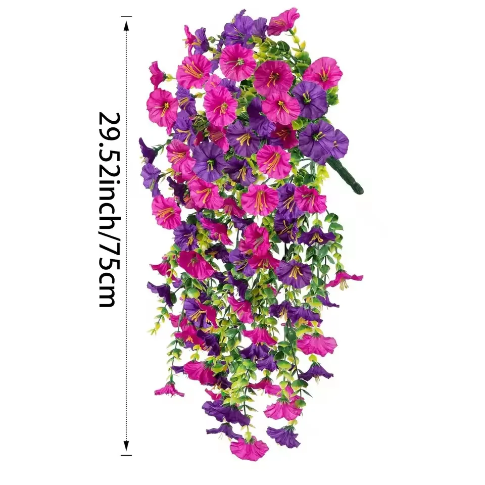 1-10 stuks UV-bestendig kunstmatige Morning Glory & Eucalyptus hangend decor - perfect voor huis, tuin, bruiloften |   Veelzijdig buiten