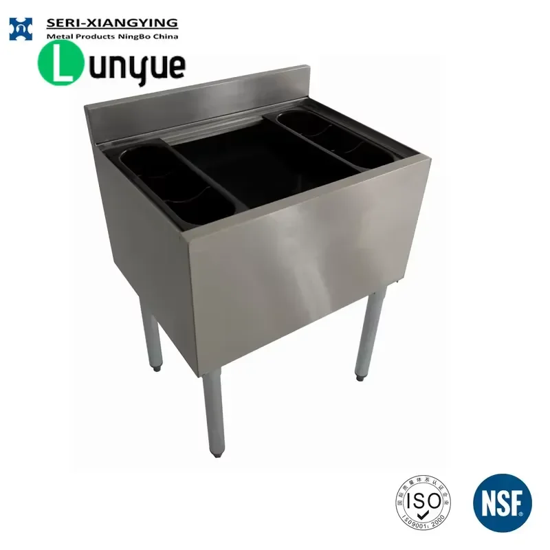 NSF Approved Stainless Steel Drop In Refrigerator with Sliding Cover for Commercial Kitchen Bar Restaurant High Efficiency