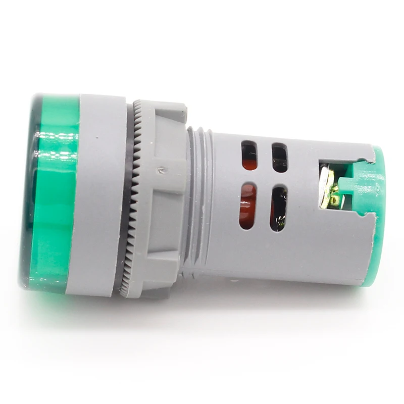 Voltmètre LED 22mm AC 60-500V, indicateur de compteur, voyant rouge, jaune, vert, blanc, bleu, 1 pièce