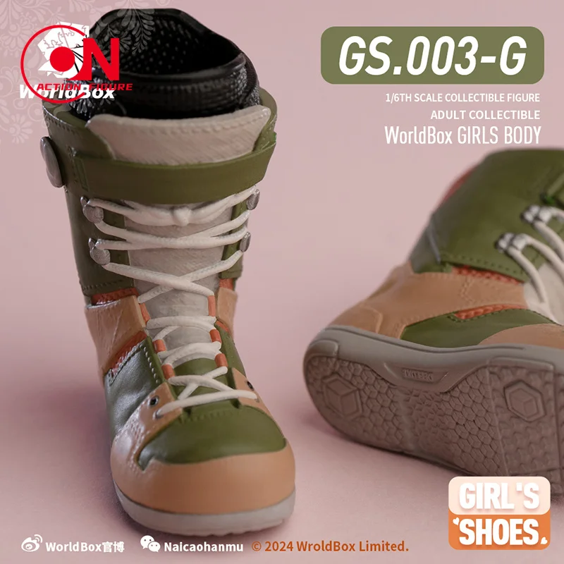 Worldbox GS003 1/6 Female Ski Shoes Solid Snow Boots Clothes Model Fit 12'' Soldier Detachable Feet Action Figure Body Dolls