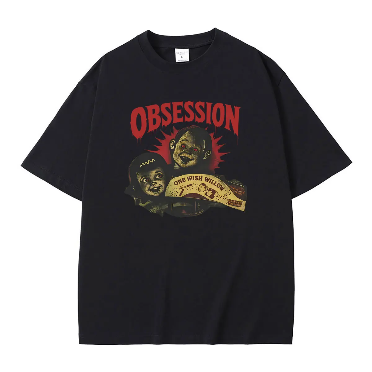 Horror Movie Obsession One Wish Willow You Only Get One Wish Print T-shirt Men Women Fashion Vintage Oversized Tshirt Streetwear
