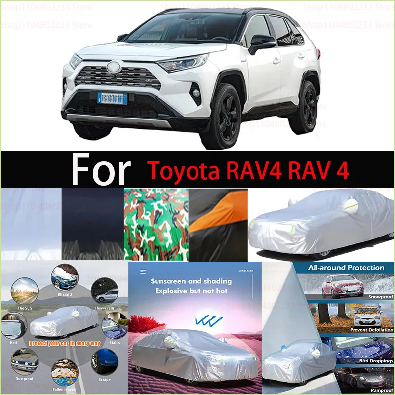 

Outdoor Protection Full Car Covers Snow Cover Sunshade Waterproof Dustproof Exterior Universal Car For Toyota RAV4 RAV 4