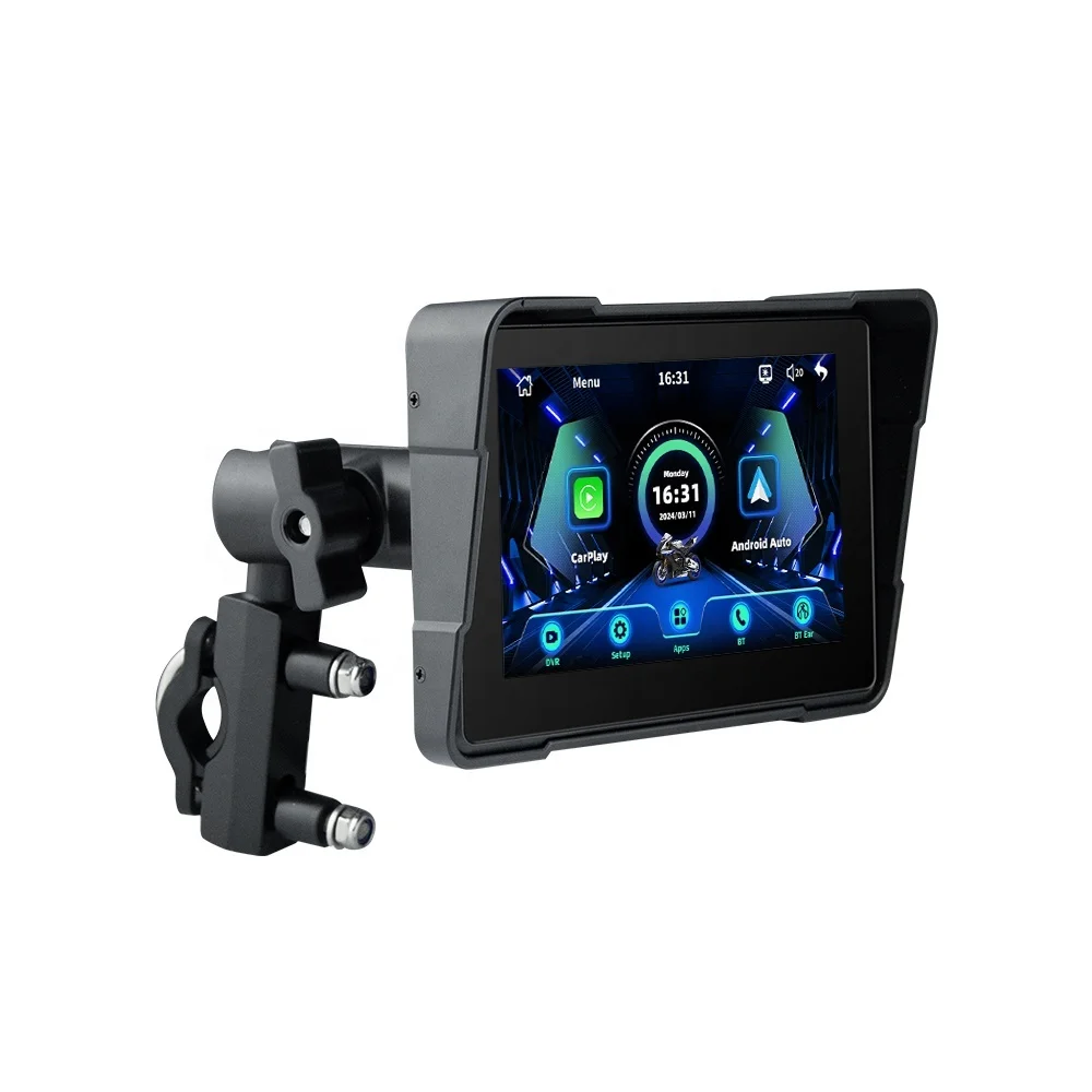 

5 inch Motorcycle Global Positioning System Navigation Display Wireless CarPlay Android Car Portable Digital Instrument Board